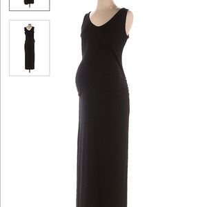 Maxi black maternity dress- very very light material!